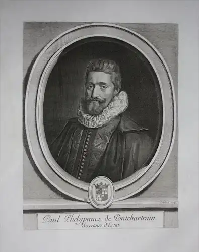 Paul Phelypeaux de Pontchartrain Staatsmann France Kuperstich Portrait