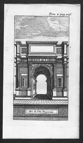 Roma Arco di Tito acquaforte Original Kupferstich veduta engraving Italia