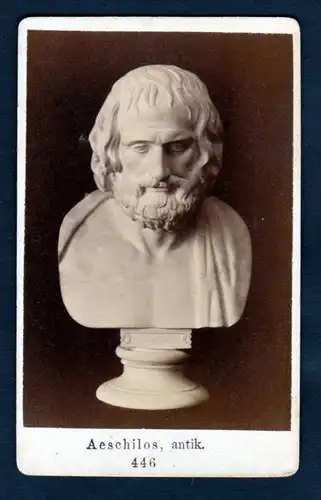 Euripides Dramatiker Büste original Foto photo CDV