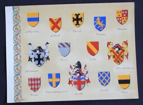 Tramecourt le Val Trie dit le Grand Thurrut Tordreau Blason Wappen Heraldik