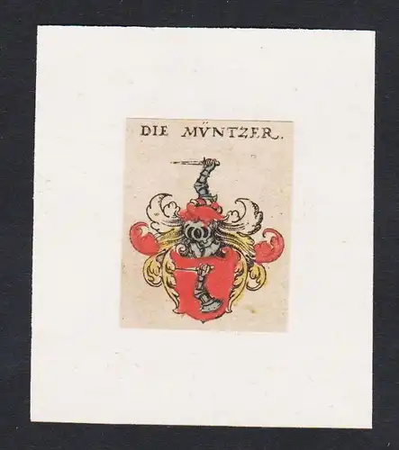 . die Muntzer Müntzer Muentzer Wappen coat of arms heraldry Heraldik Kupfer