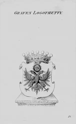 Logothetty Wappen Adel coat of arms heraldry Heraldik crest Kupferstich