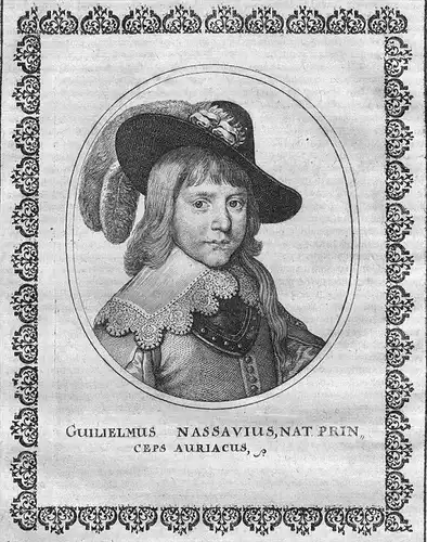 Wilhelm II Oranien-Nassau Kupferstich Portrait engraving