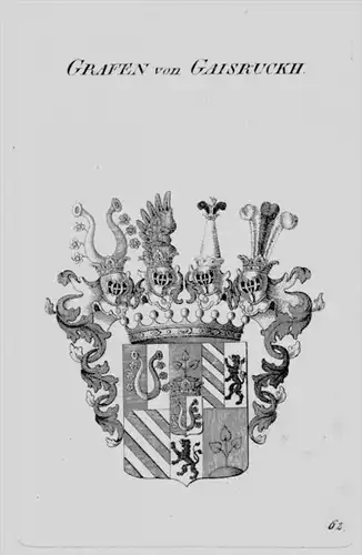 Gaisruckh Wappen Adel coat of arms heraldry Heraldik crest Kupferstich