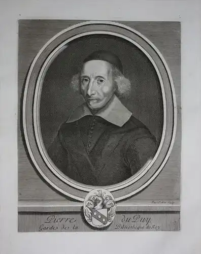 Pierre DuPuy  - Pierre Dupuy (1582 - 1651) historian historien librarian Puteanus Gelehrter France gravure Ku