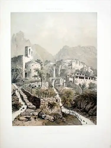 Touet-sur-Var Alpes-Maritimes Lithographie Coleur lithograph