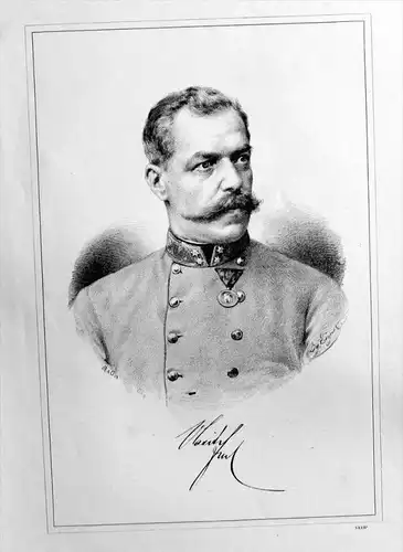 Franz Freiherr von Vlassits Portrait Lithographie litho lithograph