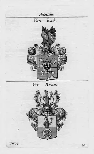 Von Rad Von Rader Wappen Adel coat of arms heraldry Heraldik Kupferstich
