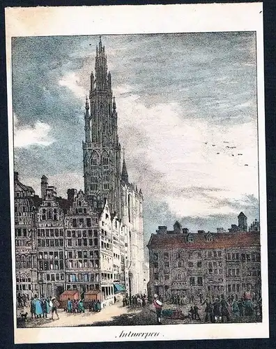 Antwerpen Anvers Original Lithographie litho lithograph
