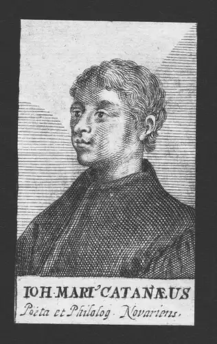 Giovanni Maria Cattaneo Dichter poet Venise Italy Kupferstich Portrait