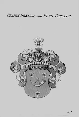 Dezasse Petit Wappen Adel coat of arms heraldry Heraldik crest Kupferstich