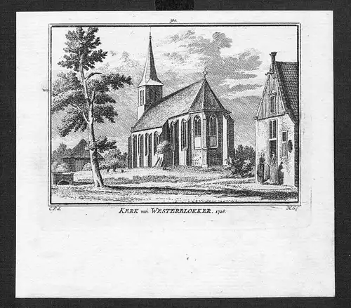 Blokker Westerblokker Kirche Kerk Holland Nederland gravure Kupferstich