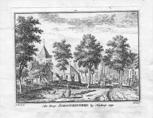 Schoorewoerd Lingewaal Vianen Holland engraving Kupferstich gravure