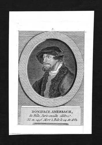 Boniface Amerbach - Bonifacius Amerbach (1495 - 1562) Basel Bale Jurist Humanist Schweiz Suisse