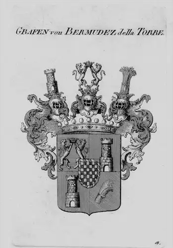 Bermudez Torre Wappen Adel coat of arms heraldry Heraldik crest Kupferstich