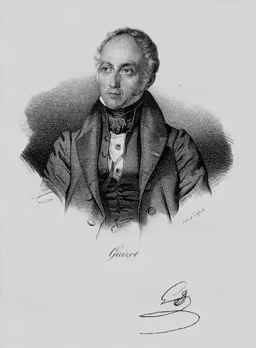 Francois Pierre Guillaume Guizot Politiker France Lithographie Portrait