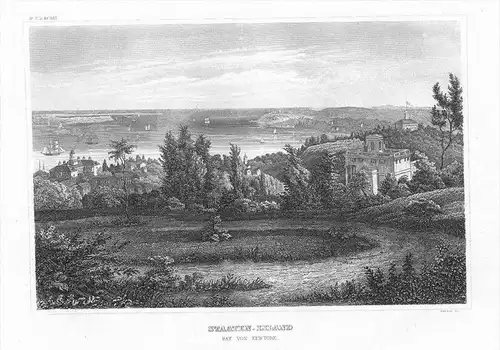 Staten Island Insel New York Ostküste engraving Original