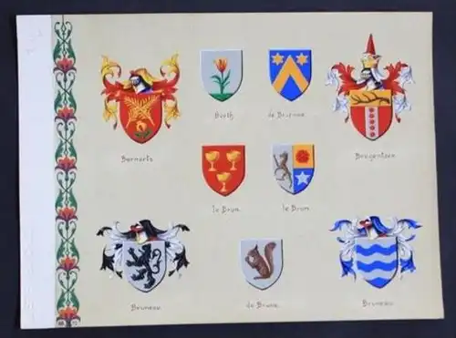 Brun Brienne Bregebtzer Bernarts Brune Bruneau Blason Wappen heraldry heraldique