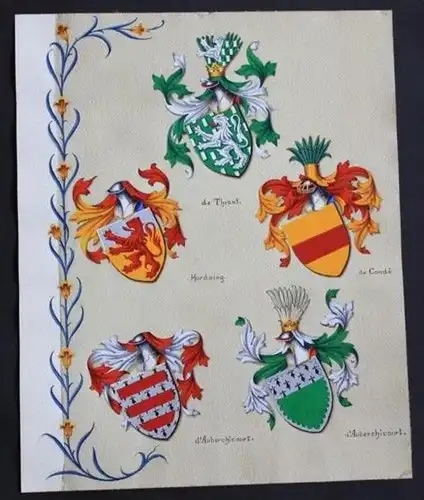 Thiant Hordaing Conde Auberchicourt  Blason Wappen heraldique heraldry