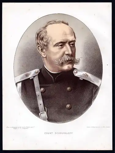 Pyotr Andreyevich Shuvalov (1827-1889) Diplomat - Lithographie Portrait