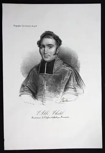 Ferdinand Toussaint Francois Chatel Frankreich Lithographie Portrait