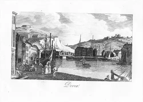 Dover England engraving Original Kupferstich