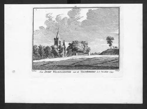 Wemeldinge Kapelle Zeeland Holland Kupferstich Holland gravure