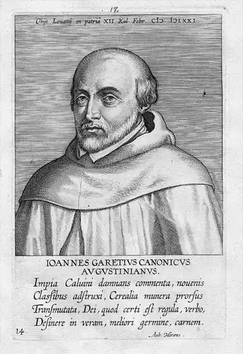 Jean Garet Johannes Garetius Kupferstich Portrait engraving