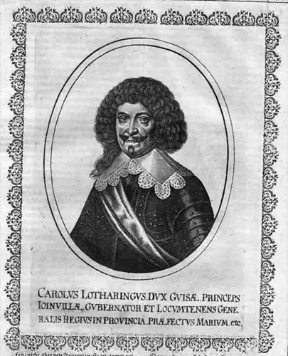 Charles de Lorraine Guise Joinville Portrait     gravure