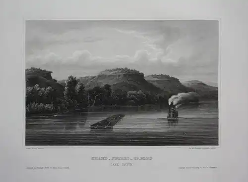 Lake Pepin Grand Spirit Tables USA Amerika America  engraving