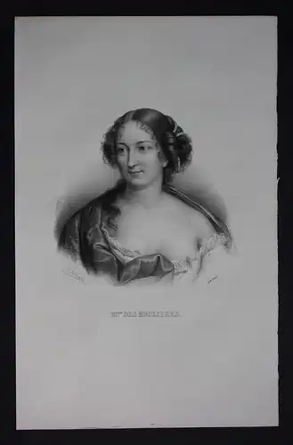 Antoinette des Houlieres Lafon Boisguerin Lithographie Portrait Folio