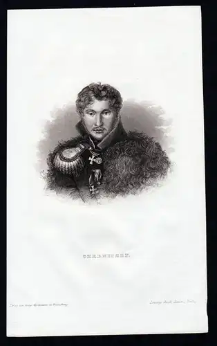 Czerniczef Feldmarschall General Original engraving  Portrait
