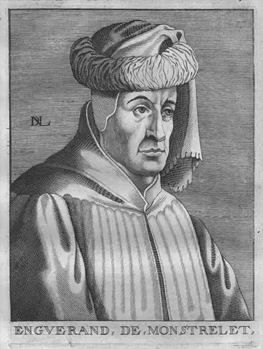 Enguerrand de Monstrelet (ca. 1400 - 1453)Chronist Portrait  gravure