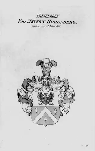 Meyern Hohenberg Wappen Adel coat of arms heraldry Heraldik Kupferstich