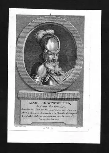 Arnou de Winckelried - Arnold von Winkelried (?-1386) Sempach mythische Figur Schweiz Suisse
