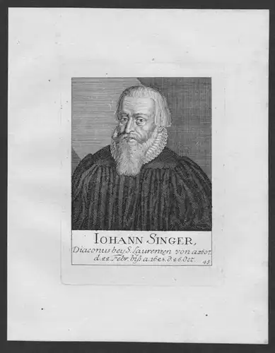 h. Johann Singer Diakon Theologe St. Lorenz Lorenzkirche Nürnberg Portrait