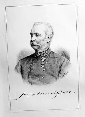 Friedrich Freiherr von Mondel Portrait Litho Lithographie