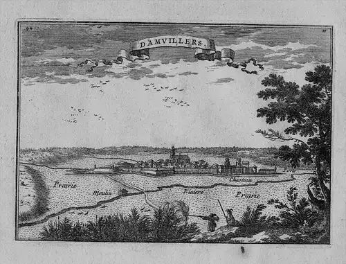 Damvillers -  Damvillers Meuse Lorraine gravure  engraving