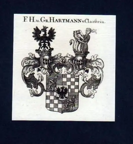 Freiherren Grafen Hartmann Clarstein Kupfer Wappen