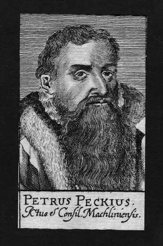 Petrus Peckius der Ältere Jurist lawyer Mechelen Kupferstich Portrait