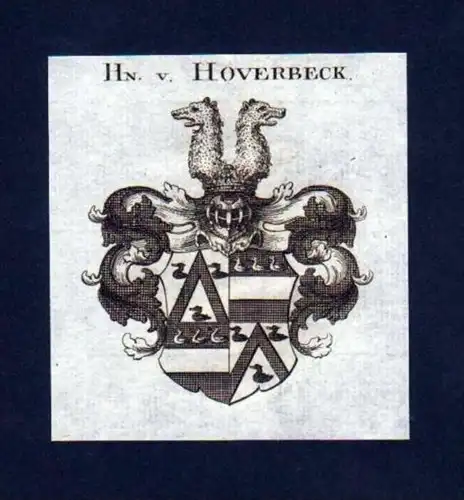 Herren v. Hoverbeck Kupferstich Wappen