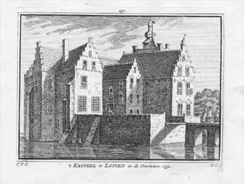 Overbetuwe Kasteel Nederland Holland engraving Kupferstich gravure