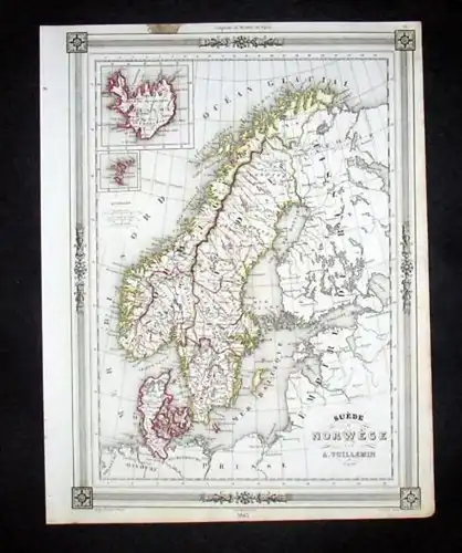 Skandinavien Norway Sweden Denmark Karte Map