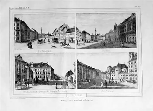 Wien Vienna Ansichten Original Lithographie engraving