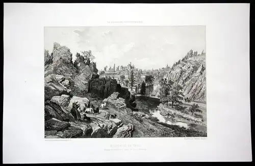 Rochefort en Terre - Rochefort en Terre Ansicht vue Bretagne Frankreich France Lithographie