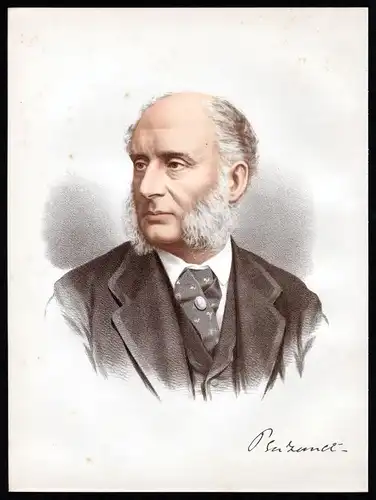 James Wilde (1816-1899) Richter - Lithographie Portrait