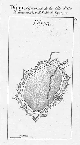 Dijon Cote-d'Or gravure estampe