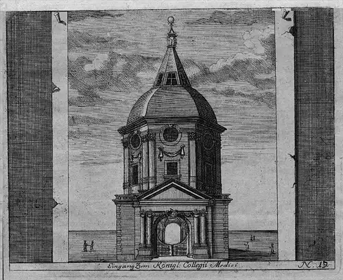 Collegium Medici London - engraving Kupferstich