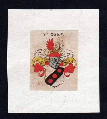 h. von Ossae Wappen Adel coat of arms heralrdy Heraldik Kupferstich