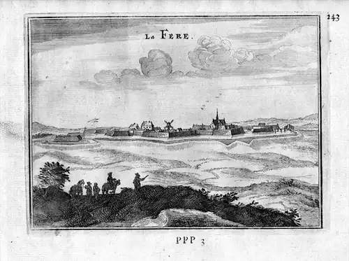 La Fere Aisne vue Frankreich France gravure estampe Kupferstich